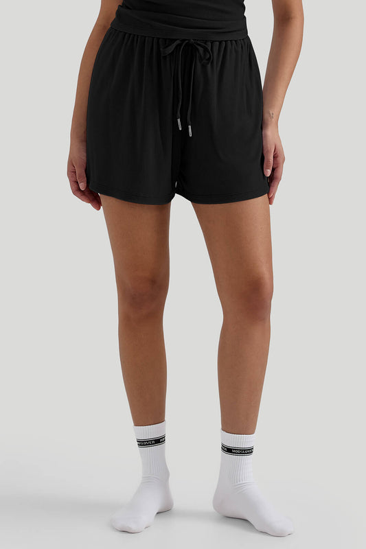 Soft Ribbed Casual Short