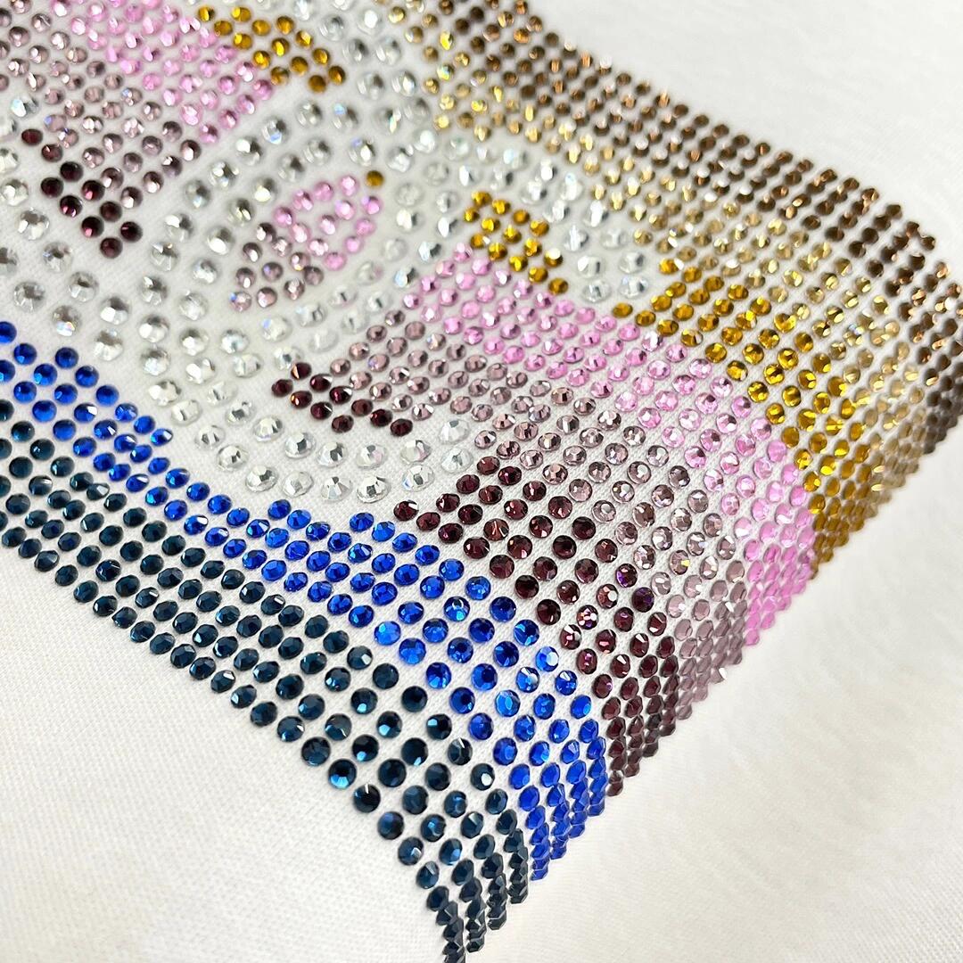 0528 Rainbow hot diamond short sleeves