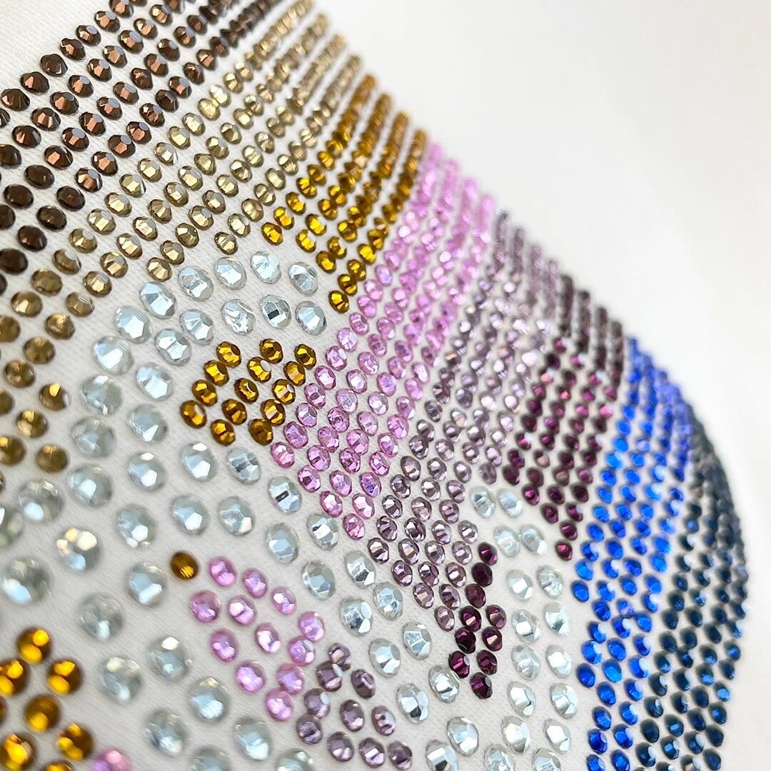 0528 Rainbow hot diamond short sleeves