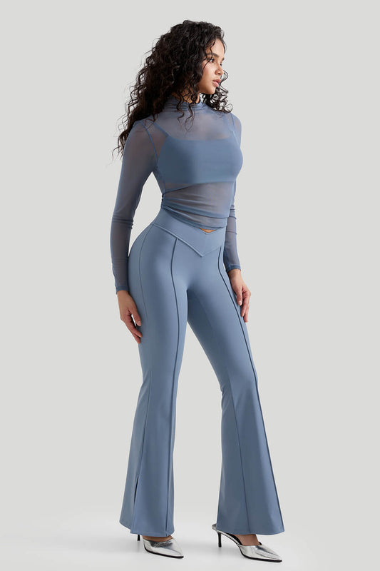 Backless Sexy 3Pcs Flare Leg Set