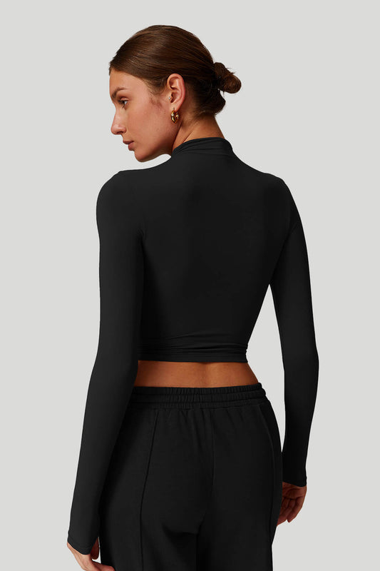 High Neck Quick Dry Long Sleeves Top