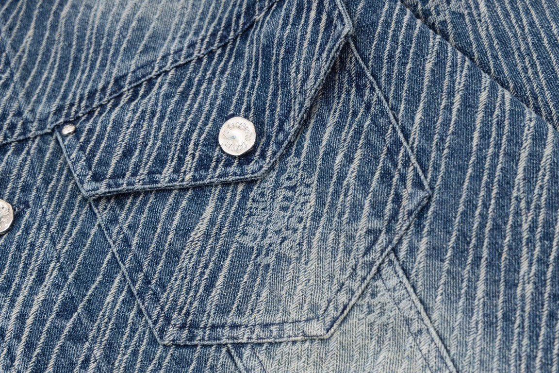 1014 High quality jacquard heavy wash jacket