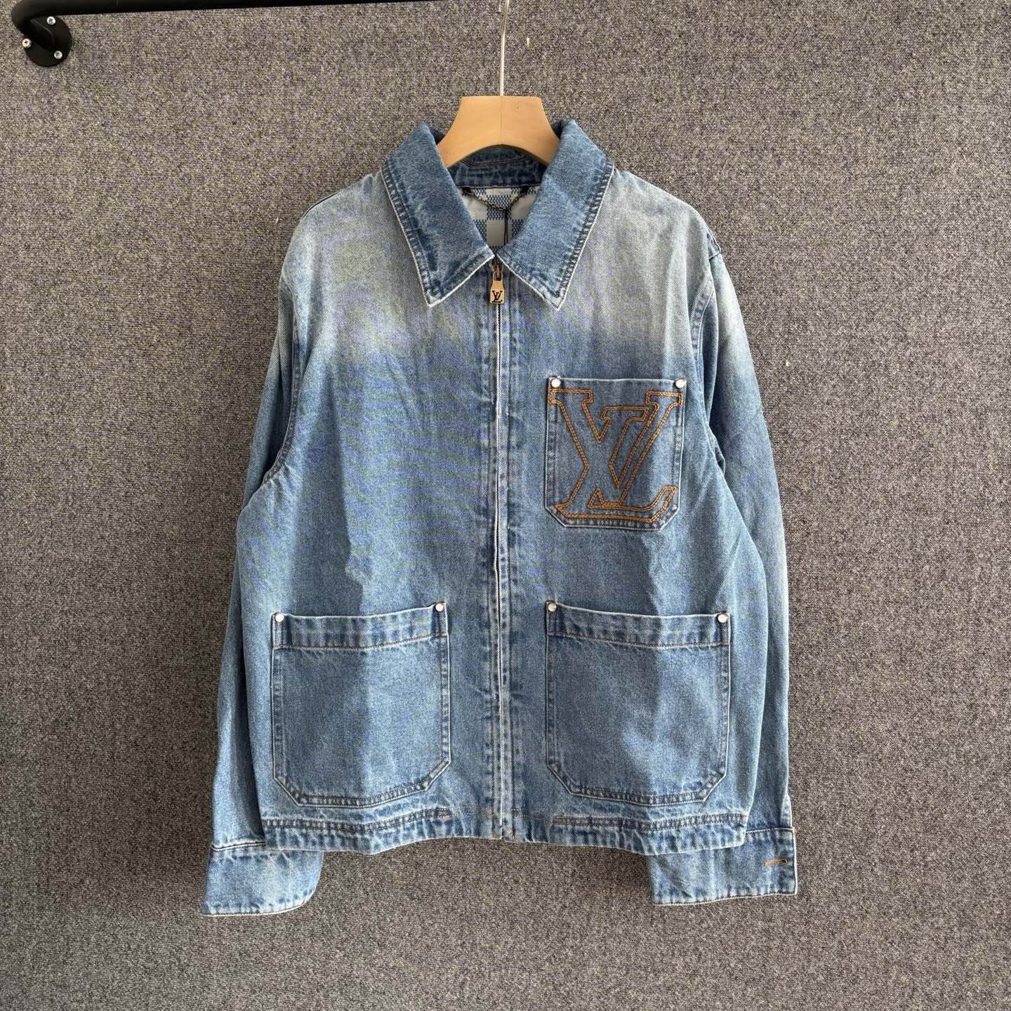 250325 New denim long-sleeved coat with lapels