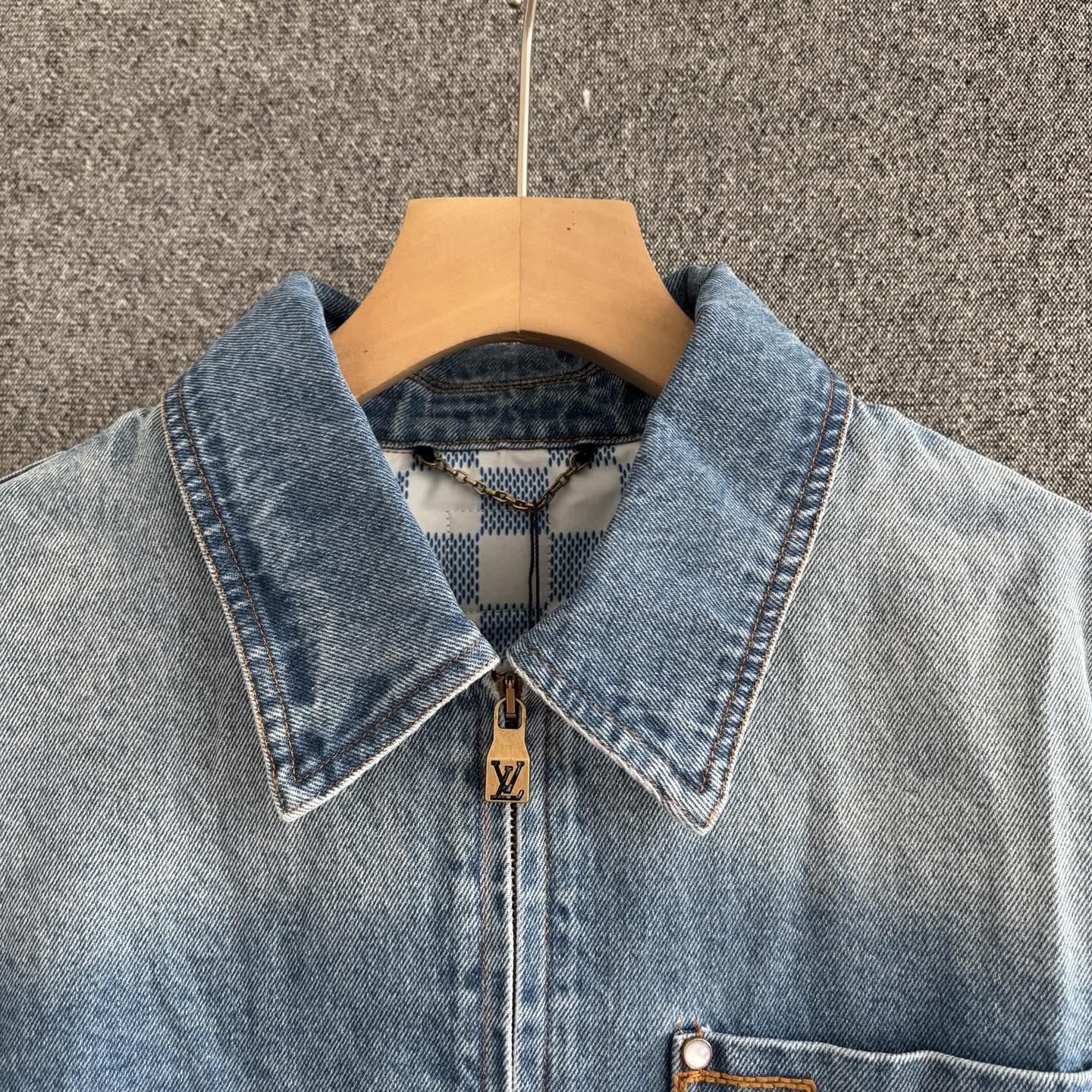 250325 New denim long-sleeved coat with lapels