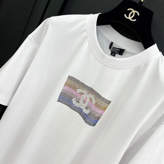 0528 Rainbow hot diamond short sleeves