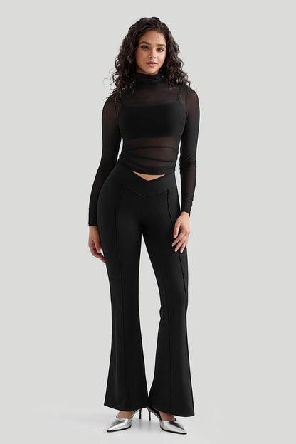 Backless Sexy 3Pcs Flare Leg Set