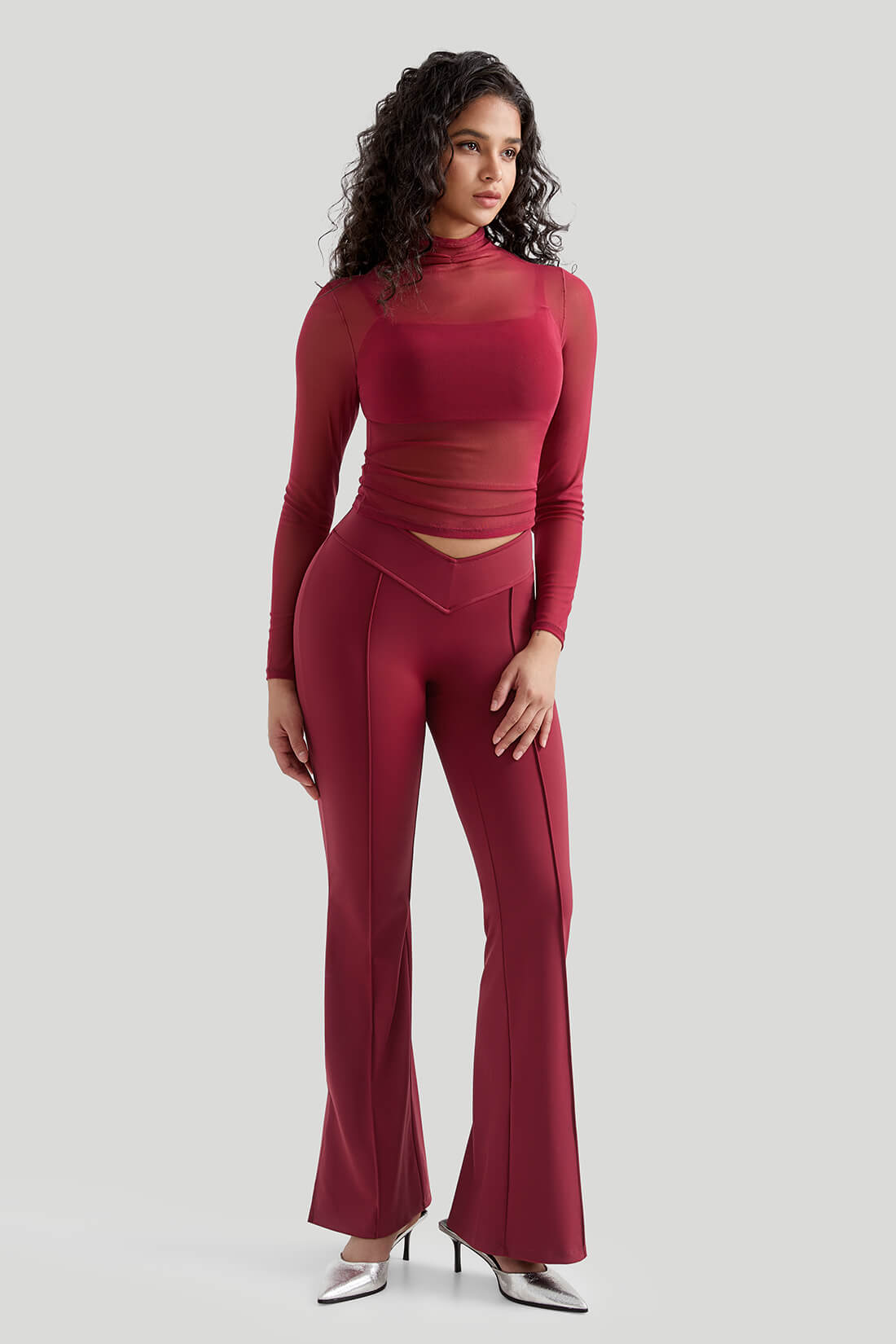 Backless Sexy 3Pcs Flare Leg Set