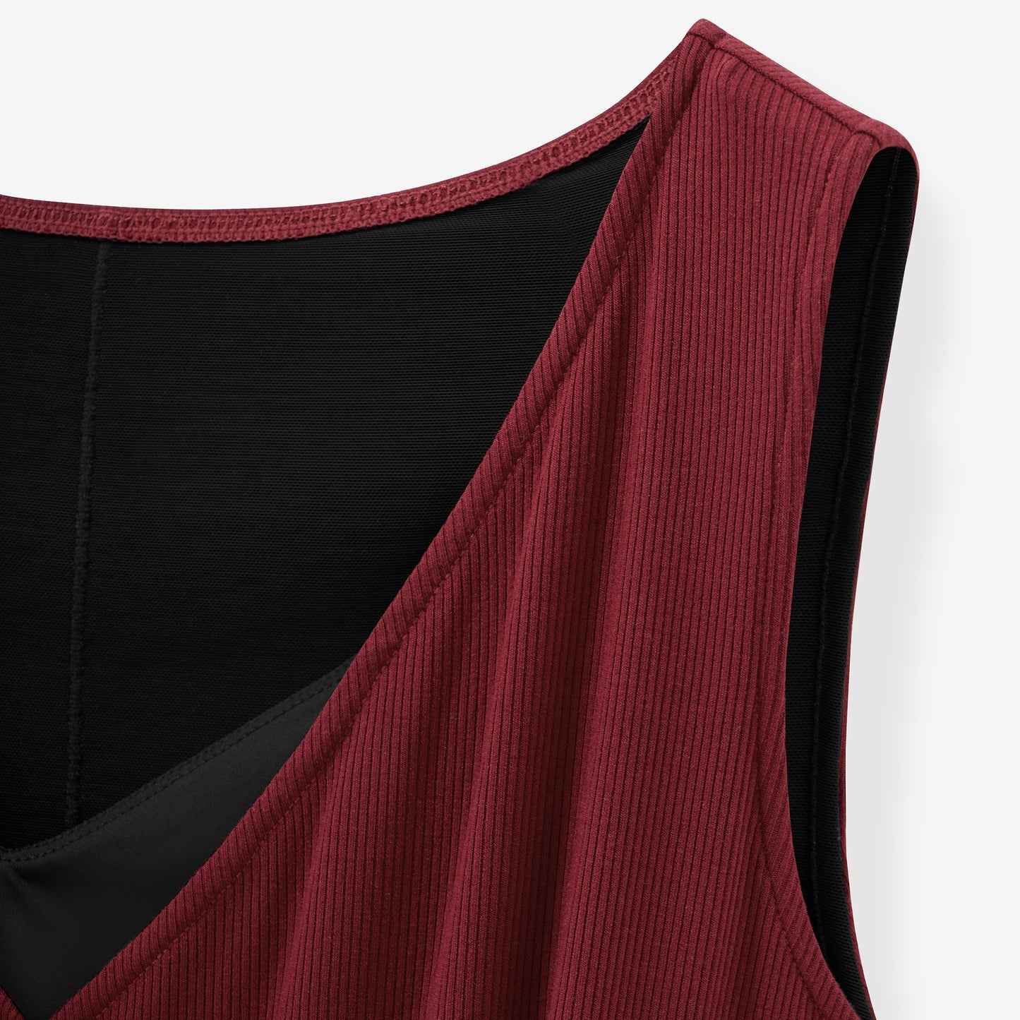 Wrap Style Bodycon Dress With Built In Shapewear