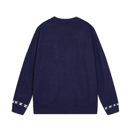 0818 New autumn and winter color matching sweater