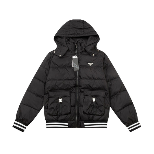 0909 New hat detachable down coat