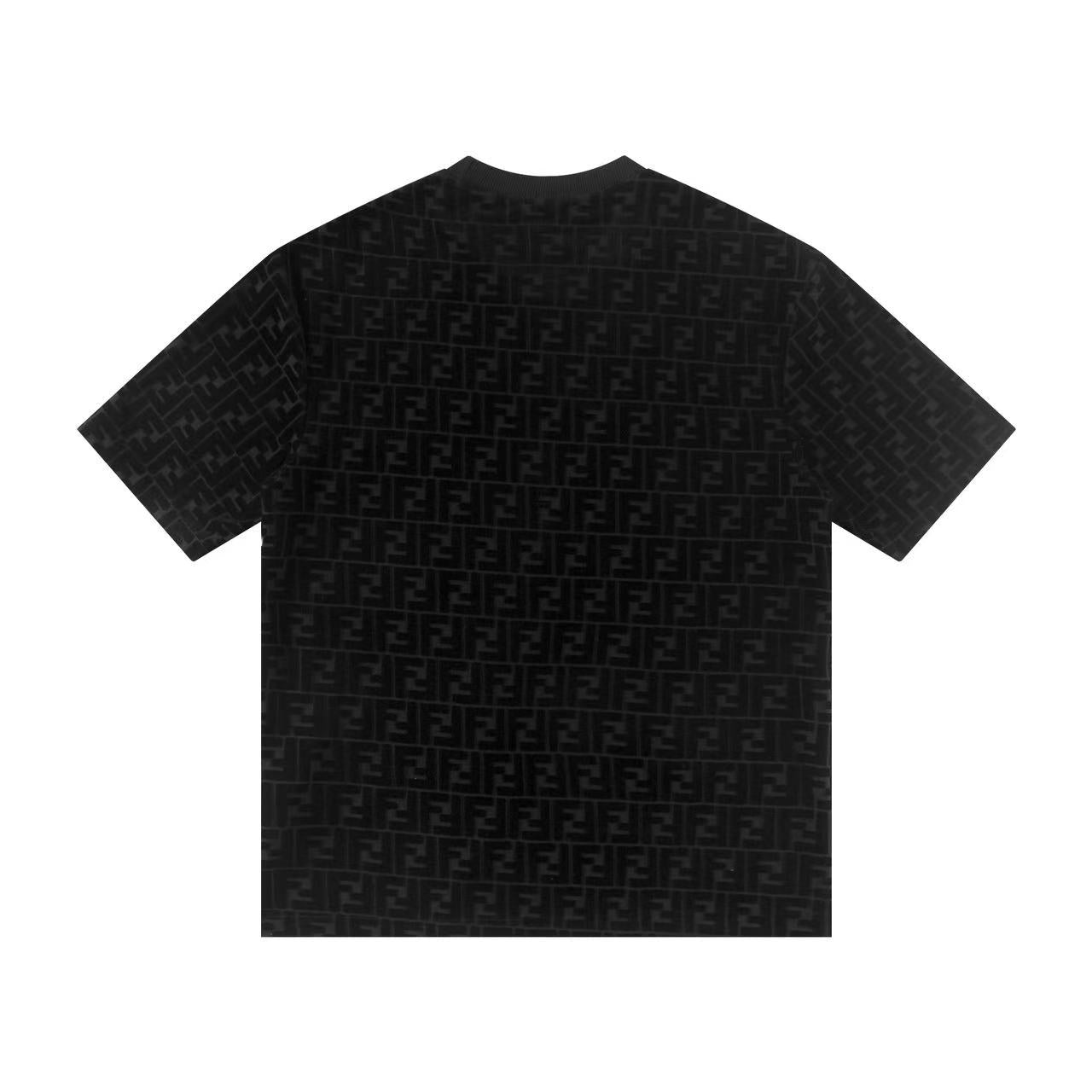 0205 Classic jacquard velvet T-shirt