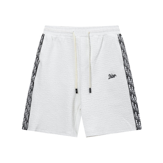250408 New high-quality jacquard fabric dark weave strap knitted shorts