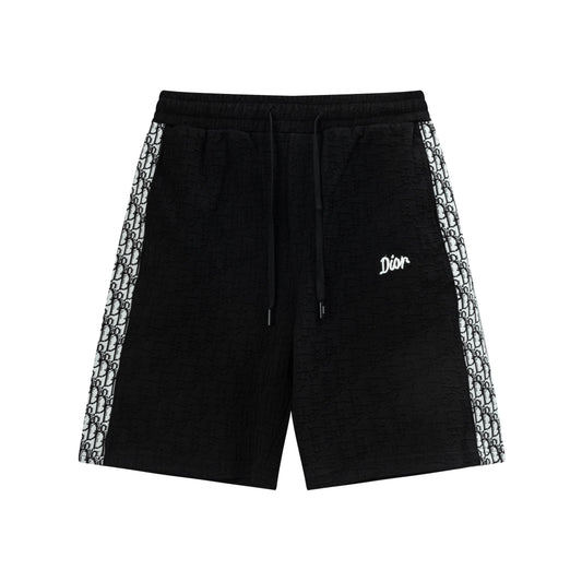 250408 New high-quality jacquard fabric dark weave strap knitted shorts