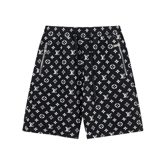 250408 New high-quality jacquard fabric full-print knitted shorts