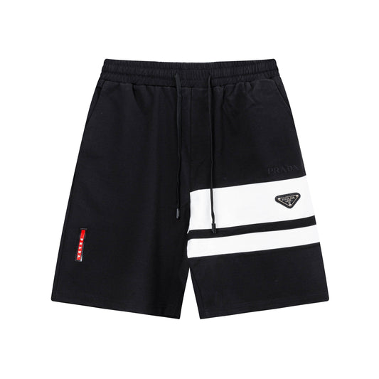 250408 New high-quality metal triangular label characteristic knitted shorts