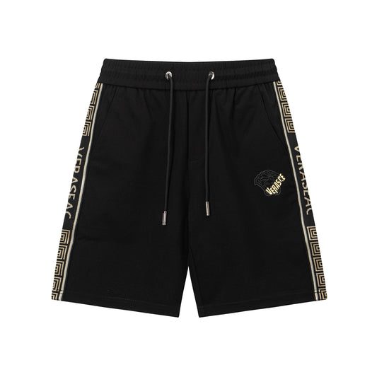 250408 New high-quality webbing patchwork embroidered shorts